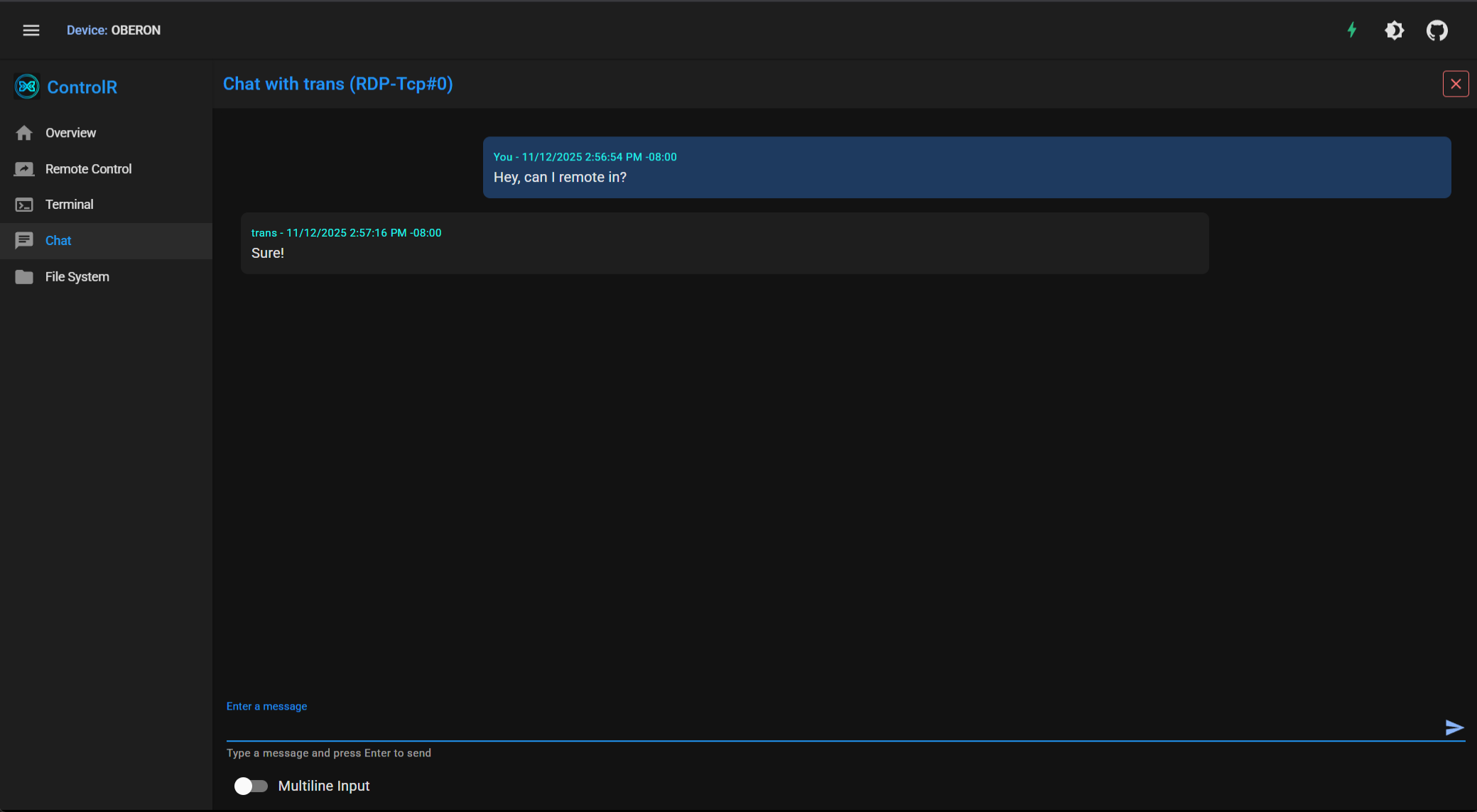 Chat Control Web ControlR - Remote Access, Without the Strings